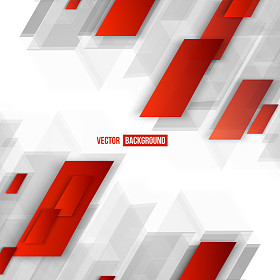 从红色矢量抽象几何形状图片