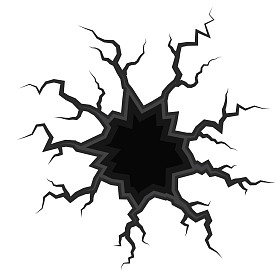 地球裂缝的白色图片