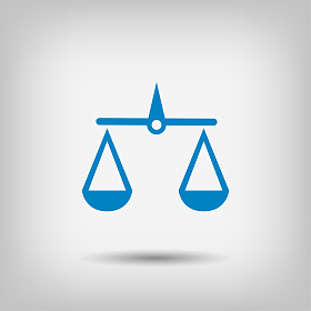 象形文字的司法尺度图标照片