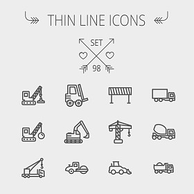 施工细线图标集图片