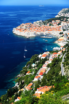 dubrovnik, croatia鸟瞰图