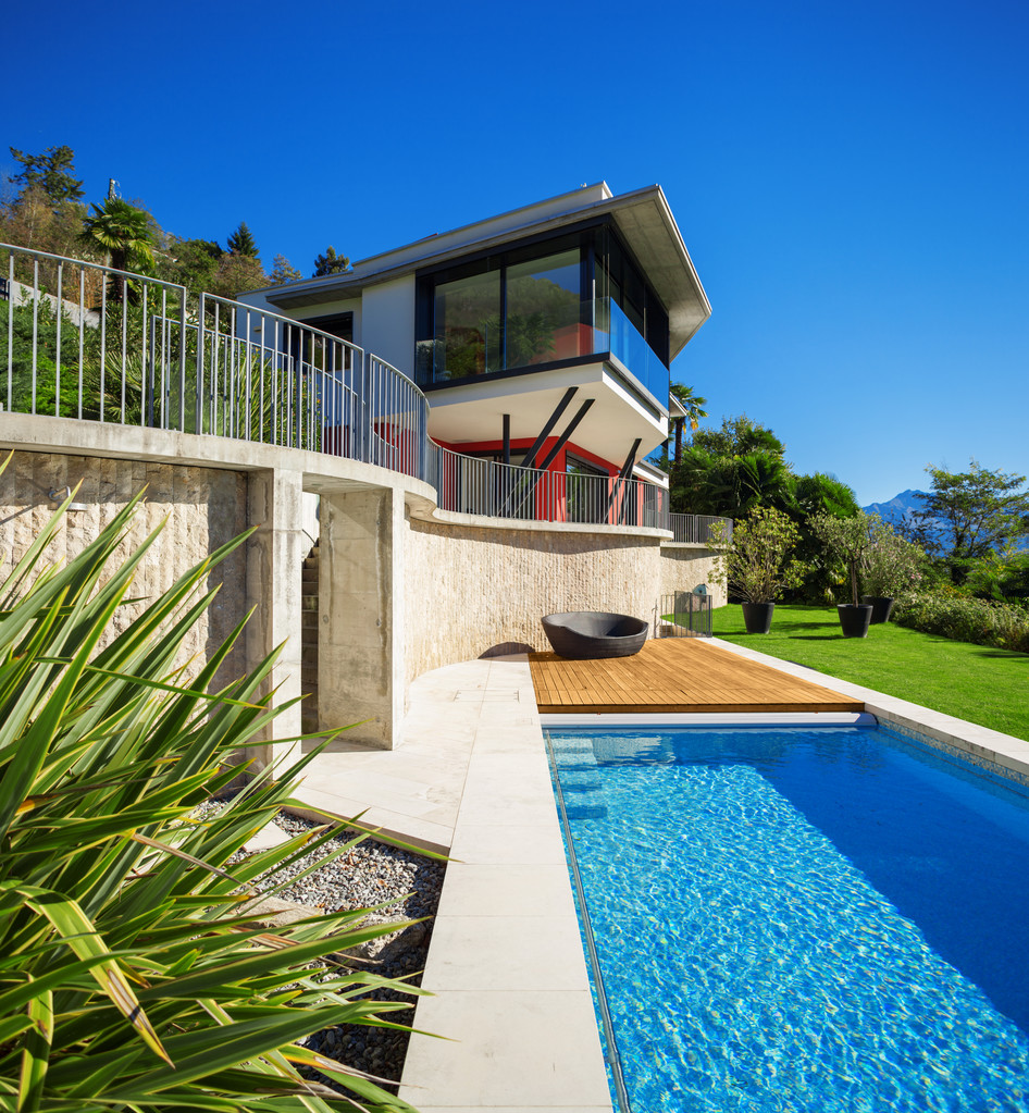 新的建筑，美丽的现代住宅图片