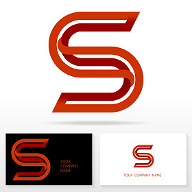 字母 S 标志图标设计模板元素-插图