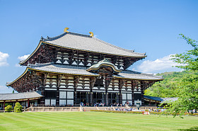 木制的主要建筑的东大寺照片