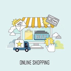 网上购物概念图片