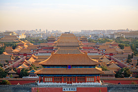 北京紫禁城黄昏图片