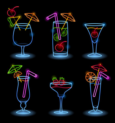 霓虹燈熱帶飲料