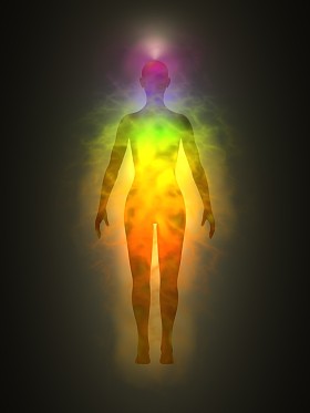 人类能源机构、 灵气、 脉轮、 能源、 剪影