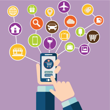 手机或智能手机商务的图标图片