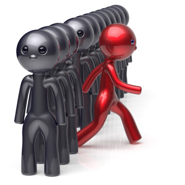 不同人的性格从人群中脱颖而出