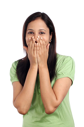 年轻女子笑图片