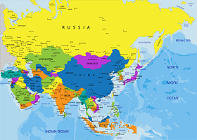 多彩的亚洲政治地图