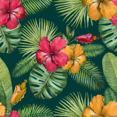 水彩無(wú)縫熱帶模式