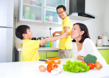 亞洲家庭廚房生活方式