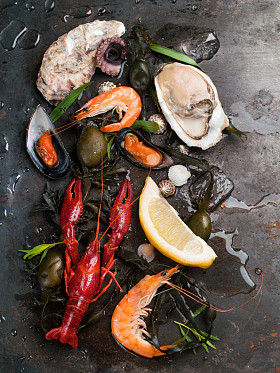 美味的新鲜海鲜 图片