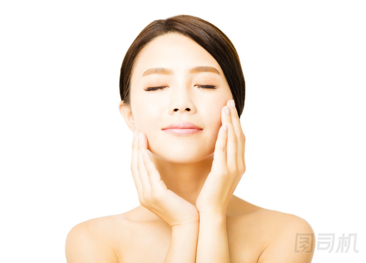 特寫美麗亞洲年輕女人面對(duì)照片