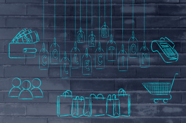 購物和新收藏品插圖