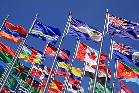 加拿大和英联邦国家和世界各地的国旗
