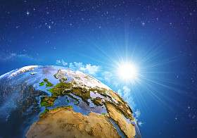 在地球的日出照片