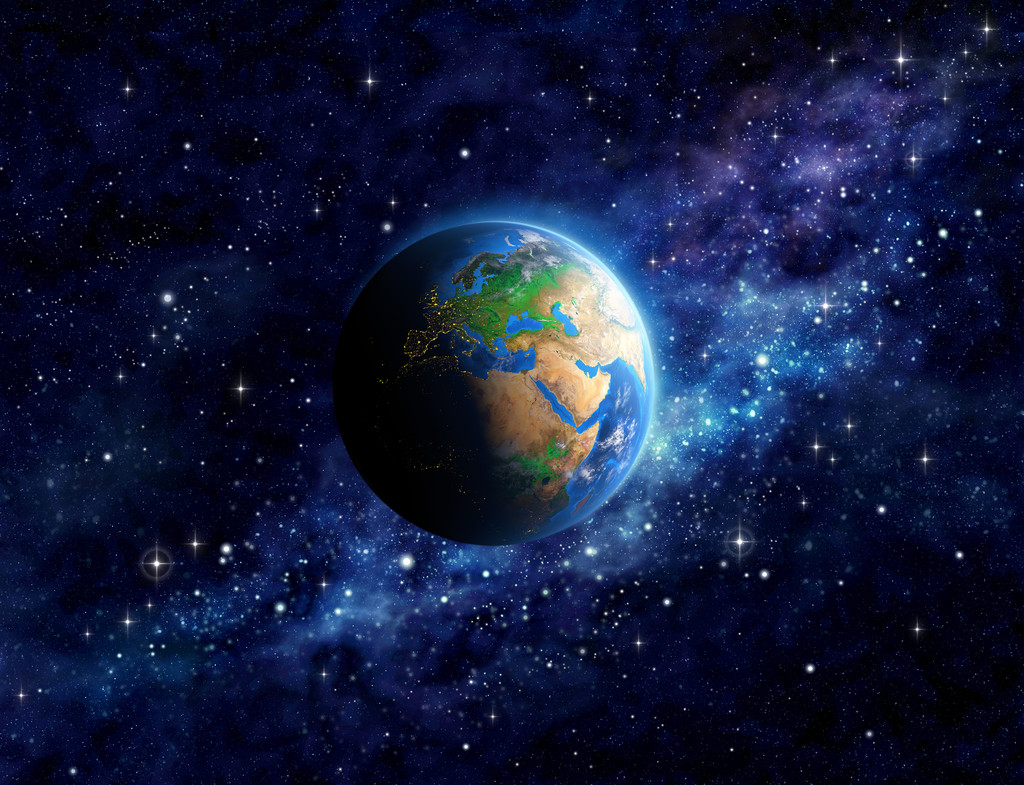 在外层空间行星地球