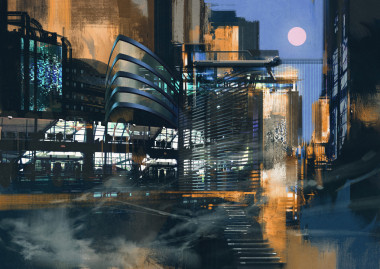 未來科幻城市圖片