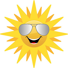 戴着眼镜的太阳图片