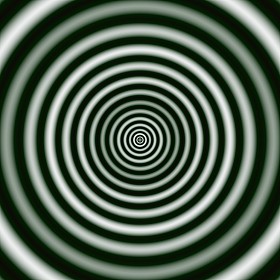 经常在单色的同心环。在黑色和白色的同心圆设计数字抽象图像