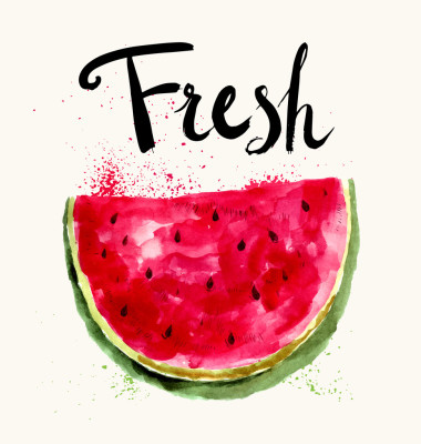 手工繪制的西瓜