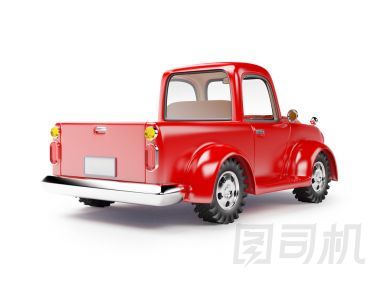 紅色的舊卡車回照片