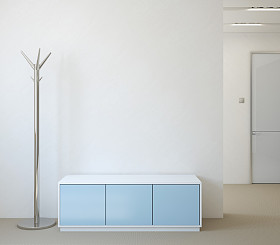 蓝色的现代走廊图片