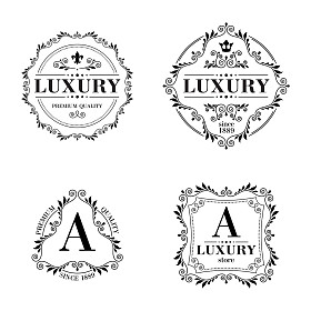 奢华标志模板装饰标签设置