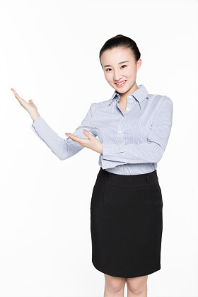 业务女人手势展示图片