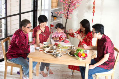 中國農(nóng)歷新年晚宴-家庭