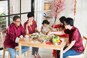 中国农历新年晚宴-家庭图片