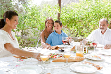 在一個暑假回家度假家庭