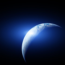 空间行星的地球