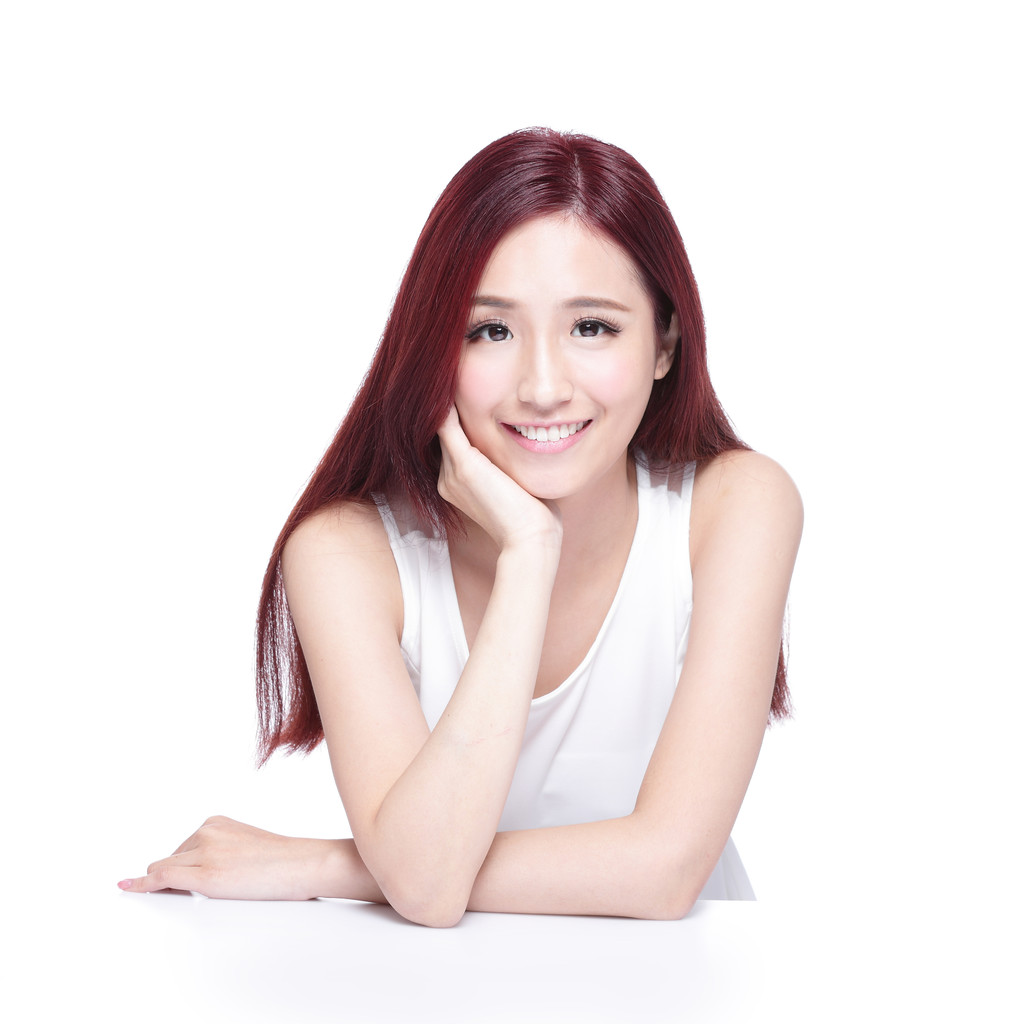 美丽女人带迷人的微笑
