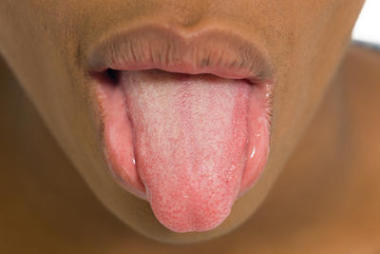 伸出舌頭的模型