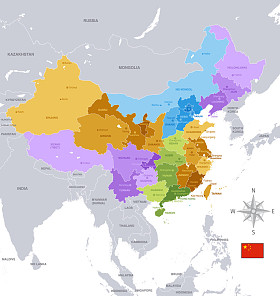 行政中国地图矢量图