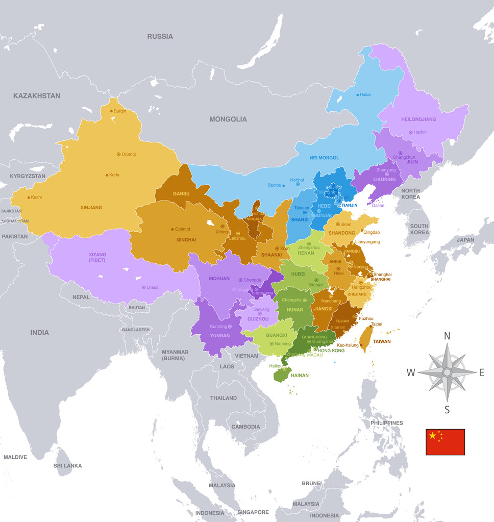 行政中国地图矢量图