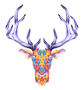 鹿头纹身