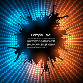 eps10 方矢量背景-跳舞年轻