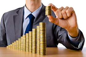 商人与金币图片