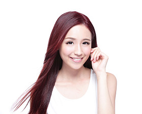 美丽女人带迷人的微笑图片