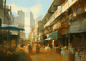 丰富多彩的街头市场