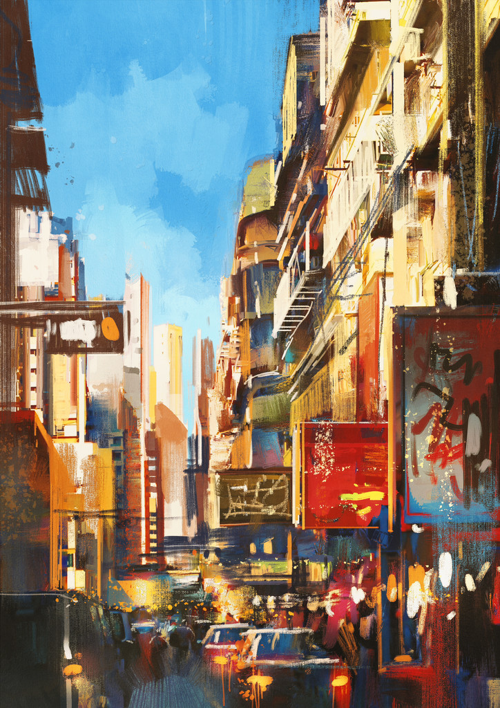 城市的街道上阳光灿烂的日子 城市的街道上阳光灿烂的日子