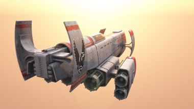 一艘宇宙飞船 3d cg 渲染