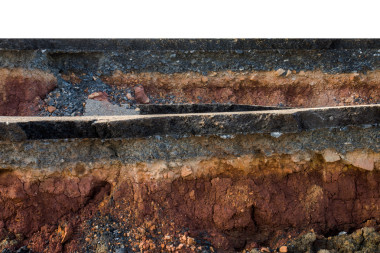 風(fēng)暴的流失。以指示土壤層