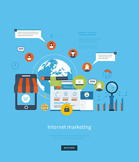 web 和移动电话服务的图标