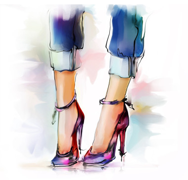 優(yōu)雅的女性腿和鞋子